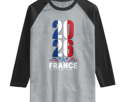 Vintage France Soccer Fan Raglan Shirt French Football Pride 2026
