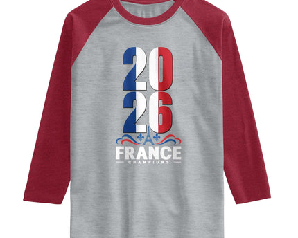 Vintage France Soccer Fan Raglan Shirt French Football Pride 2026