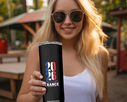 Vintage France Soccer Fan Skinny Tumbler French Football Pride 2026