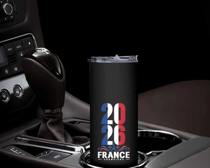 Vintage France Soccer Fan Skinny Tumbler French Football Pride 2026