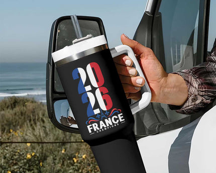 Vintage France Soccer Fan Tumbler With Handle French Football Pride 2026