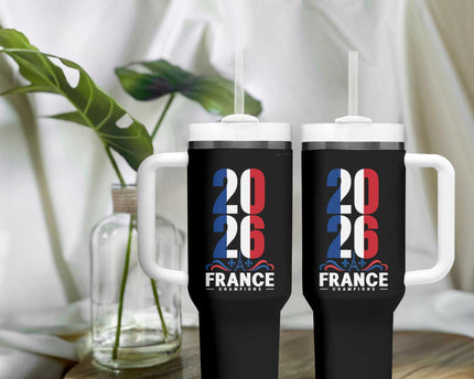 Vintage France Soccer Fan Tumbler With Handle French Football Pride 2026