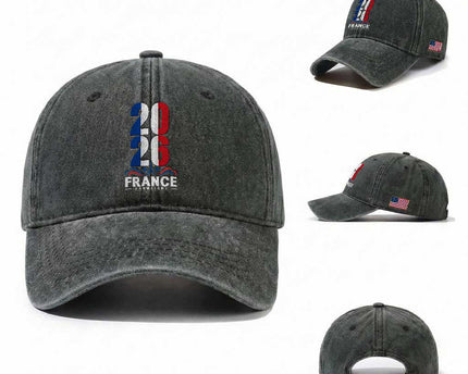 Vintage France Soccer Fan Washed Cotton Baseball Cap French Football Pride 2026
