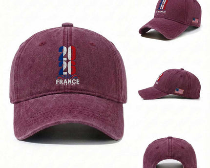 Vintage France Soccer Fan Washed Cotton Baseball Cap French Football Pride 2026