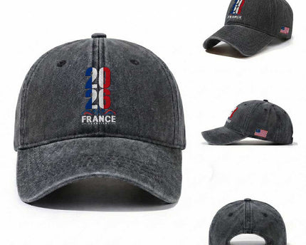 Vintage France Soccer Fan Washed Cotton Baseball Cap French Football Pride 2026