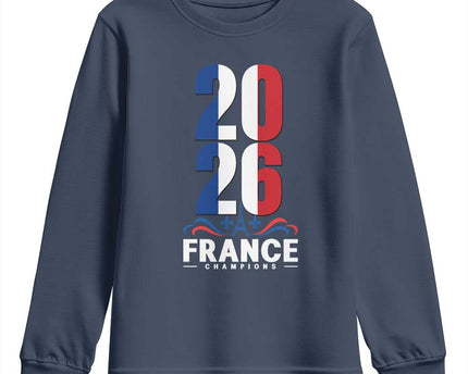 Vintage France Soccer Fan Youth Sweatshirt French Football Pride 2026