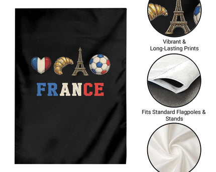 French Football Fan Garden Flag France Soccer Game Day Gift