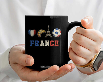 French Football Fan Coffee Mug France Soccer Game Day Gift