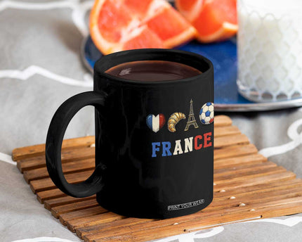 French Football Fan Coffee Mug France Soccer Game Day Gift