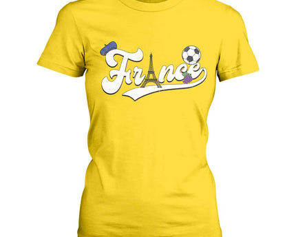 France Soccer Supporter T-Shirt For Women Game Day French Football Gift