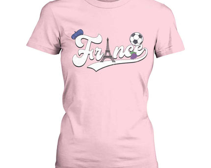France Soccer Supporter T-Shirt For Women Game Day French Football Gift