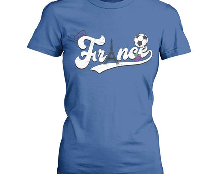 France Soccer Supporter T-Shirt For Women Game Day French Football Gift