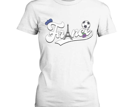 France Soccer Supporter T-Shirt For Women Game Day French Football Gift