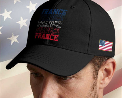 France Pride French Flag Patriotic Supporter Baseball Cap