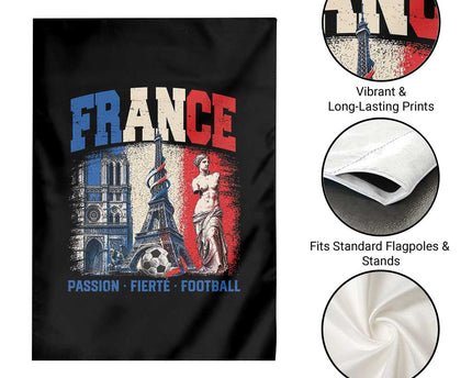 France Soccer Fan Passion Garden Flag Fierte Football French Supporter Gift