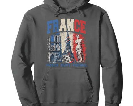 France Soccer Fan Passion Hoodie Fierte Football French Supporter Gift