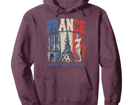 France Soccer Fan Passion Hoodie Fierte Football French Supporter Gift