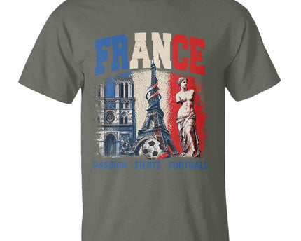 France Soccer Fan Passion T-Shirt Fierte Football French Supporter Gift