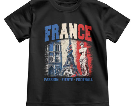 France Soccer Fan Passion Toddler T-Shirt Fierte Football French Supporter Gift