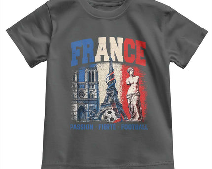 France Soccer Fan Passion Toddler T-Shirt Fierte Football French Supporter Gift