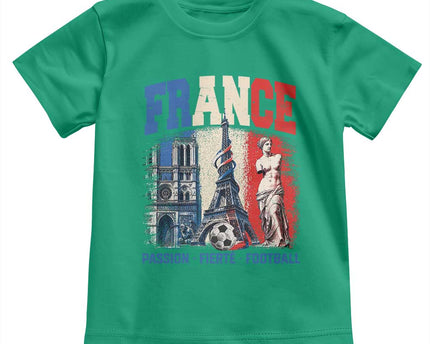 France Soccer Fan Passion Toddler T-Shirt Fierte Football French Supporter Gift