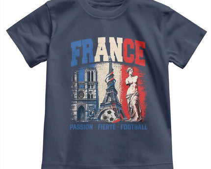 France Soccer Fan Passion Toddler T-Shirt Fierte Football French Supporter Gift