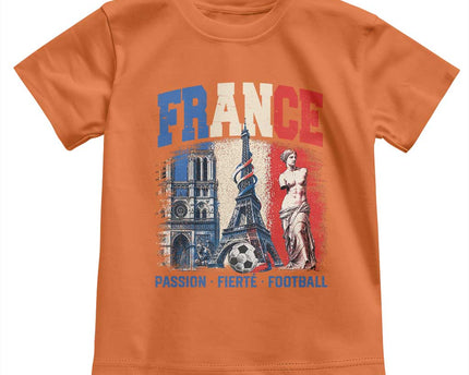 France Soccer Fan Passion Toddler T-Shirt Fierte Football French Supporter Gift