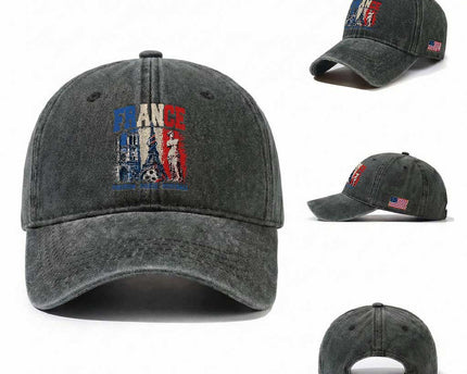 France Soccer Fan Passion Washed Cotton Baseball Cap Fierté Football French Supporter Gift