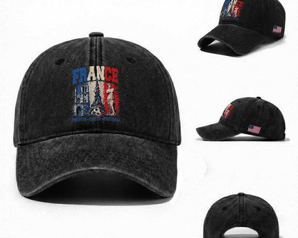 France Soccer Fan Passion Washed Cotton Baseball Cap Fierté Football French Supporter Gift