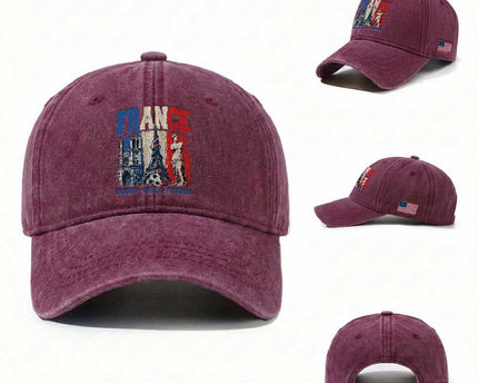 France Soccer Fan Passion Washed Cotton Baseball Cap Fierté Football French Supporter Gift