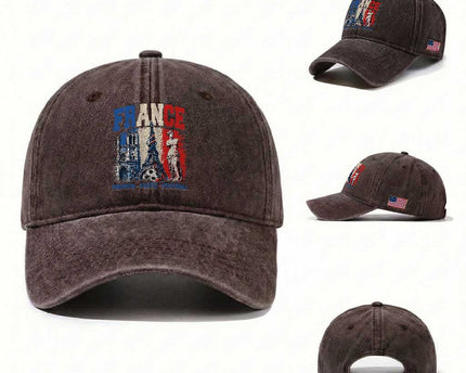 France Soccer Fan Passion Washed Cotton Baseball Cap Fierté Football French Supporter Gift