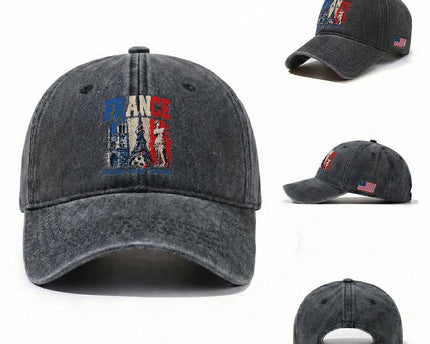 France Soccer Fan Passion Washed Cotton Baseball Cap Fierté Football French Supporter Gift