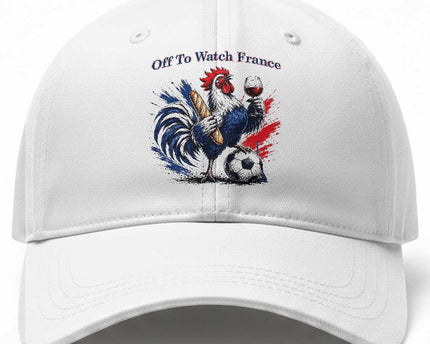 Funny French Rooster Soccer Fan Baseball Cap Off To Watch France