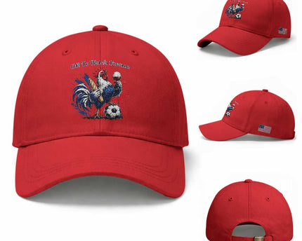 Funny French Rooster Soccer Fan Baseball Cap Off To Watch France