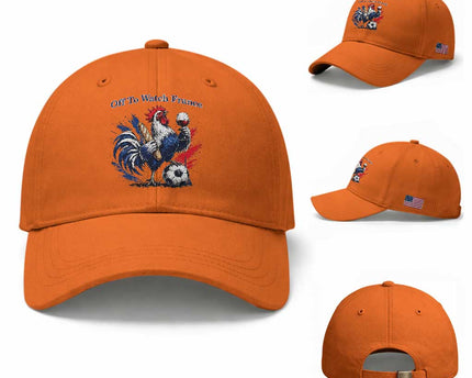 Funny French Rooster Soccer Fan Baseball Cap Off To Watch France