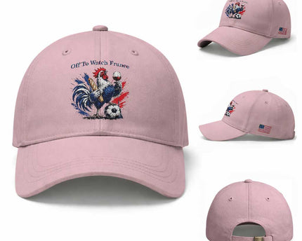 Funny French Rooster Soccer Fan Baseball Cap Off To Watch France