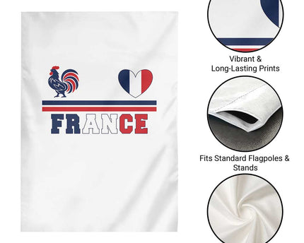 Patriotic France Soccer Fan Garden Flag Fierte Football Francaise