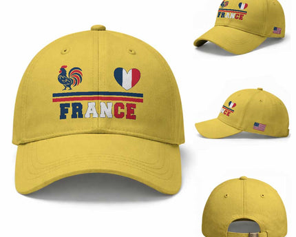Patriotic France Soccer Fan Baseball Cap Fierte Football Francaise