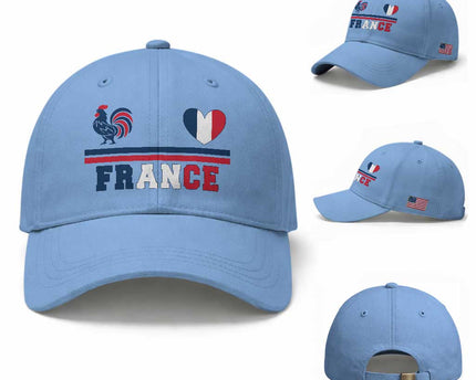 Patriotic France Soccer Fan Baseball Cap Fierte Football Francaise