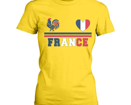 Patriotic France Soccer Fan T-Shirt For Women Fierte Football Francaise