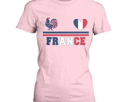 Patriotic France Soccer Fan T-Shirt For Women Fierte Football Francaise