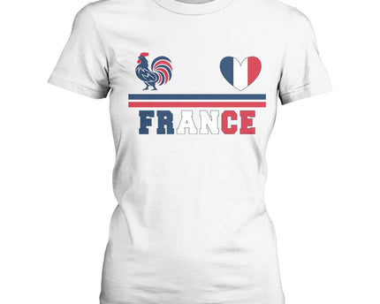 Patriotic France Soccer Fan T-Shirt For Women Fierte Football Francaise