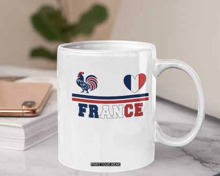Patriotic France Soccer Fan Coffee Mug Fierté Football Française