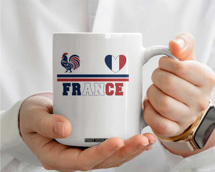 Patriotic France Soccer Fan Coffee Mug Fierté Football Française