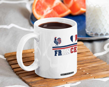 Patriotic France Soccer Fan Coffee Mug Fierté Football Française