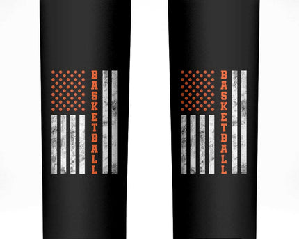 American Flag Basketball Skinny Tumbler USA Sports Fan