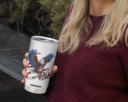 No Kings Tumbler Cup USA 250th Anniversary Freedom Eagle