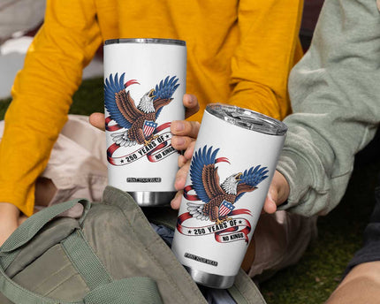 No Kings Tumbler Cup USA 250th Anniversary Freedom Eagle