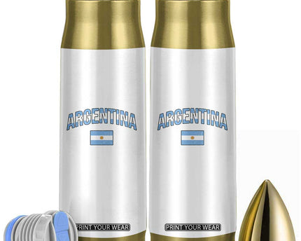 Throwback Argentina Pride Bullet Tumbler Vintage Flag Heritage Gift
