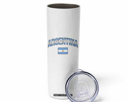 Throwback Argentina Pride Skinny Tumbler Vintage Flag Heritage Gift